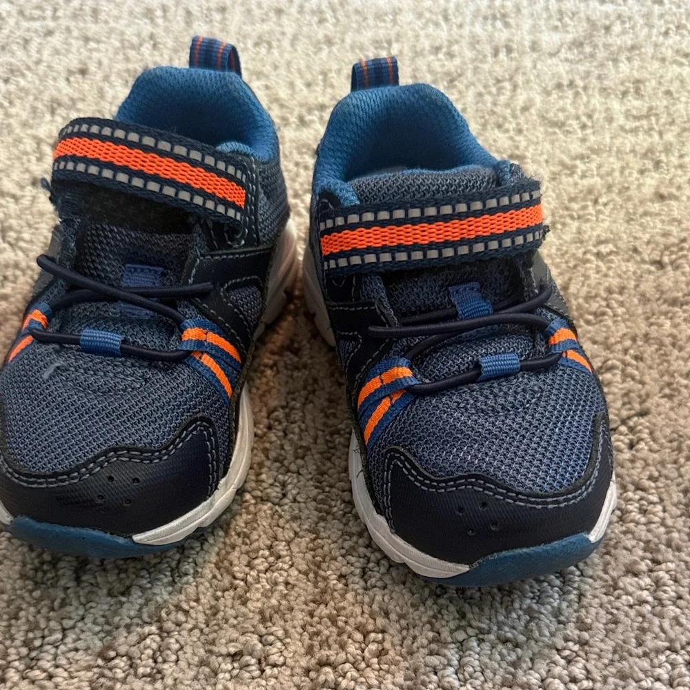 Stride Rite Blue and Orange Kids Sneakers - Picture 1 of 5